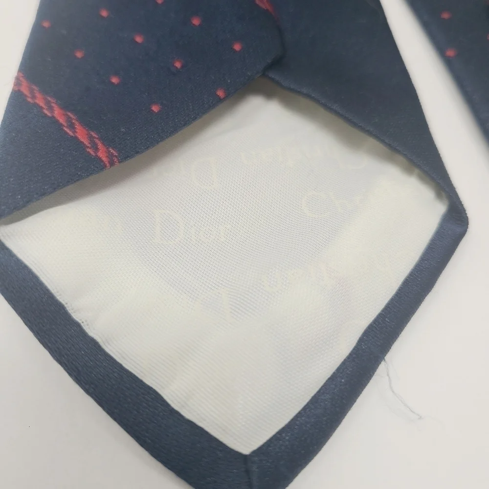 Christian Dior | Men's Navy and Red Mixed Print Tie (One Size)